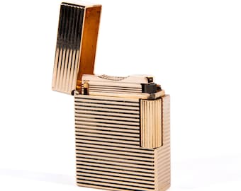 Vintage Gold Plated S.T. Dupont Ligne 1 BR Small Lighter 1970s