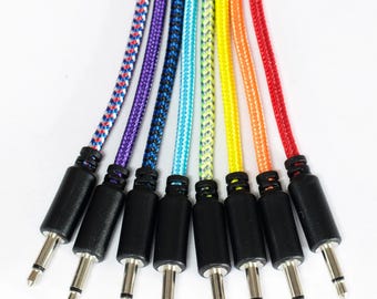 Flexible Nylon Braided Mono Patch Cable 100cm (3 pcs)