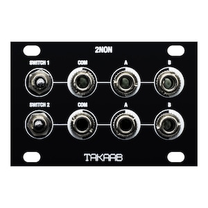 Takaab 2NON 1U Passive Dual ON-OFF-ON Switch Eurorack Synthesizer Module by Siam Modular