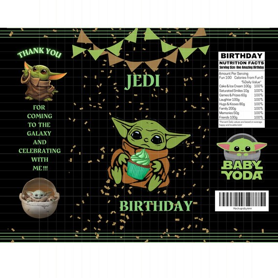 Personalized Baby Yoda Chip Bag Baby Yoda Favor Bag Baby Etsy Australia