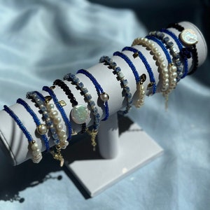 Beaded Bracelet Woman Blue Jewelry Pearl Bracelet Blue Beads Bracelet Handmade Bracelet Woman Beaded Jewelry Blue Gift Idea Ocean Blue Lover