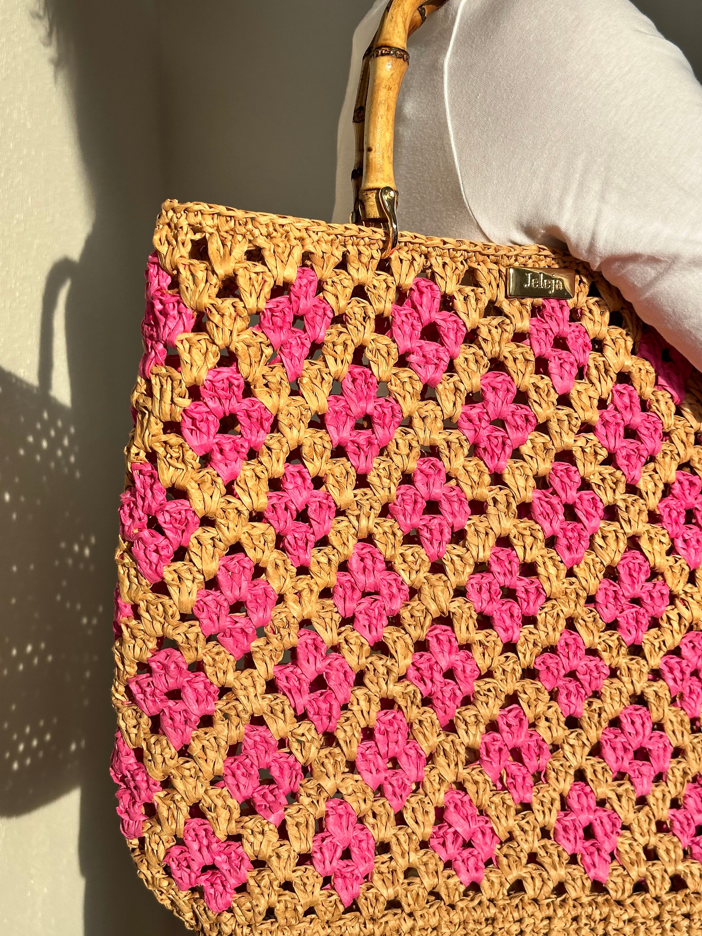 Big Raffia Bag, Woman Raffia Tote Bag, Woman Summer Gift