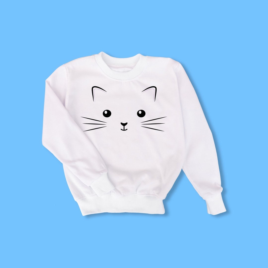 cat face sweatshirt