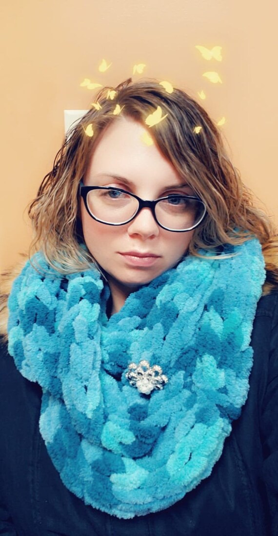 Hand-knitted Infinity Scarf