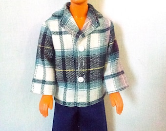 Handmade Doll Clothes - Variety Plaid Long Sleeved Flannel Shirts for 12" male doll