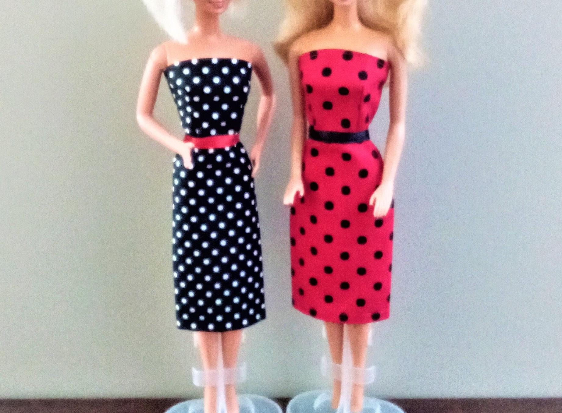 Polka Dot Barbie Dress - Etsy Polka Dot Barbie Dress - Etsy