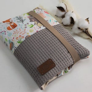 Windeltasche Wickeltasche *Waldtiere* grau