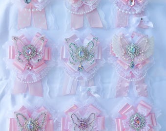 handmade k-pop lightstick ribbon bow decal