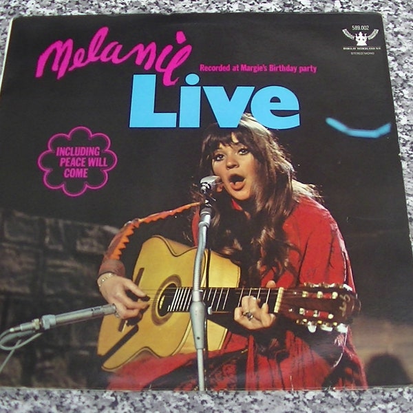 LP Melanie Live | Vintage Vinyl | Pop | Folk | Zangeres | Langspeel plaat | Seventies music | Jaren 70 | 12 inch | Oude LP | Buddah Records