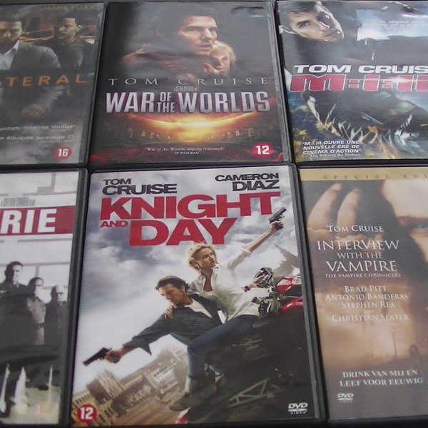 6 delige set Tom Cruise DVD's | Cinema | Blockbusters | Silver Screen |  Hollywood | Actiefilm | Oorlogsfilm | Science Fiction | Thriller