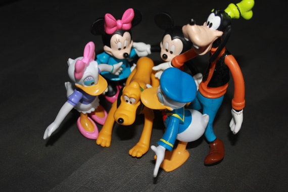 Vintage Disney Mini Figures, Goofy, Mickey Mouse, Donald Duck