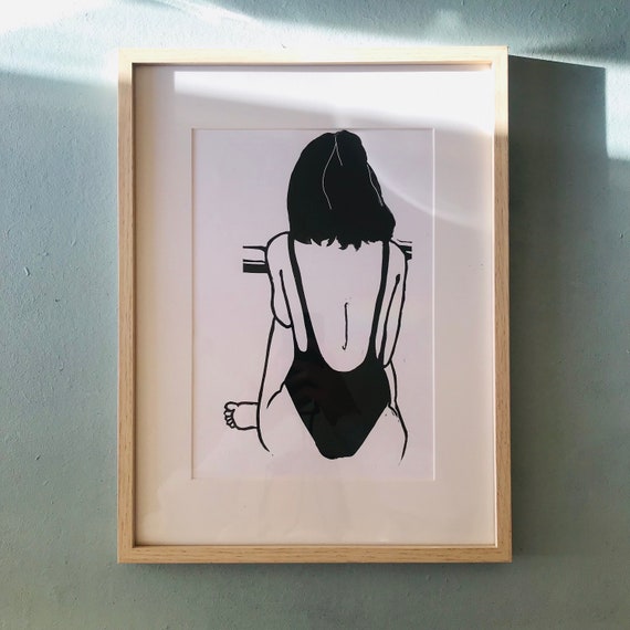 La plage, femme de dos