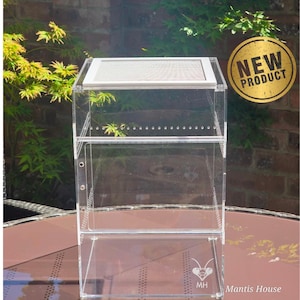 MH Large Terrarium - Enclosure Habitat for Jumping Spiders & Inverts