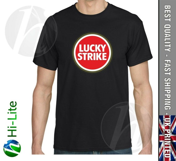 Ts36 Lucky Strike Logo Black T Shirt Rgv250 Gsxr Schwantz Yamaha 