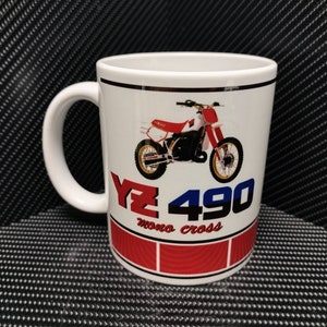 M57 ヤマハ YZ490 にインスパイアされたセラミックティー&コーヒーマグ 2ストロークギフト 11オンス