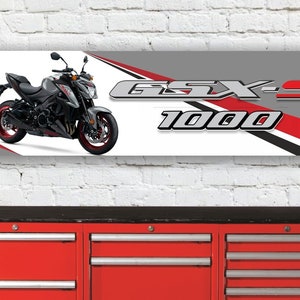 Br480b gsx-s 1000 Silber 2020 inspirierte Werkstatt flexibles Banner Zeichen