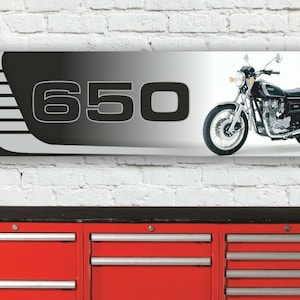 Br383b yamaha xs650 tx650 garage flexible banner workshop sign