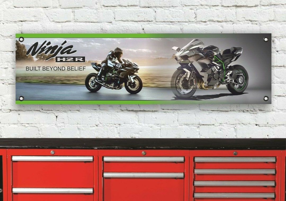 Br97b Kawasaki H2r H2 Workshop Banner Sign - Etsy