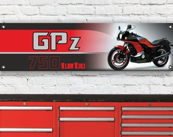 Br468b kawasaki gpz 750 turbo workshop flexible banner sign gpz750r