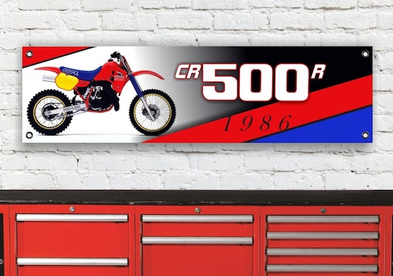 Br469b Honda Cr500 Cr500r 1986 Workshop Flexible Banner Sign