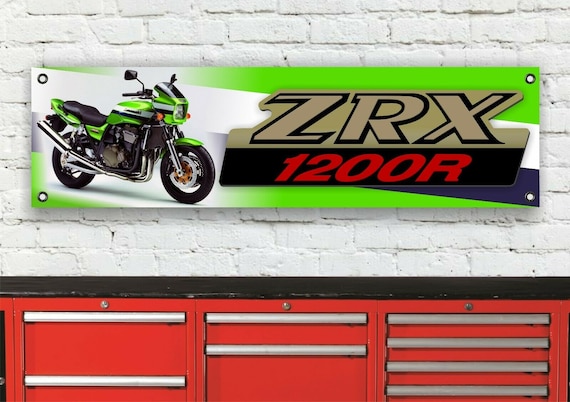 Br263b Kawasaki Zrx1200r Lawson Replica Garage Workshop Banner