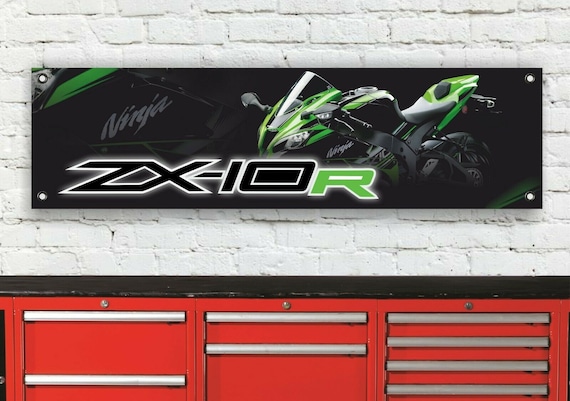 Br230b Kawasaki Zx10r Garage Workshop Banner Sign - Etsy