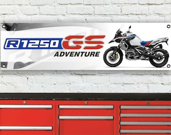 Br247b bmw r 1250 gs r1250 gsa  adv adventure garage workshop banner sign