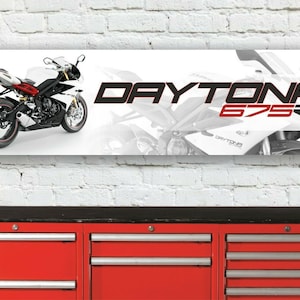 Br260b triumph daytona 675r 675 garage workshop banner sign