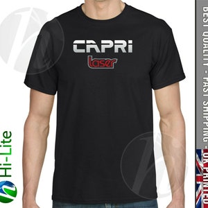 Ts51 ford capri laser 2.0 1.6  black t shirt 1600 gt xl 3100