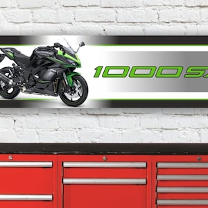 Br488b kawasaki ninja 1000sx inspired workshop flexible banner sign