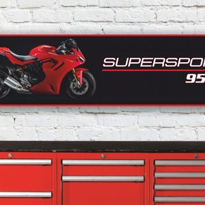 Br449b ducati supersport 950s red inspired workshop banner sign