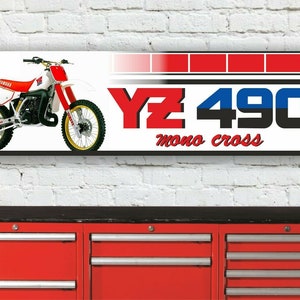 Br205b yamaha yz490 workshop banner sign
