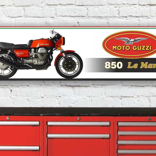 br490b moto guzzi 850 le mans mk1 flexible banner workshop sign