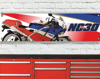 Br219c honda vfr400r nc30 type 1 enseigne bannière d'atelier inspirée excellent cadeau