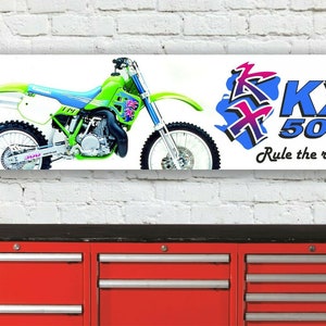 Br93b kawasaki kx500 kx 500  workshop banner sign