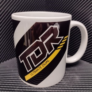 Mug à café et thé M61 Yamaha TDR250 d'inspiration noire, 11 oz