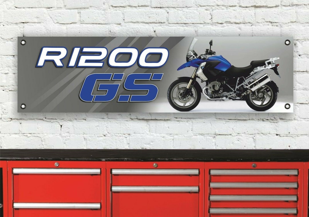 Br288b Bmw R1200gs Blue Garage Workshop Banner Sign - Etsy