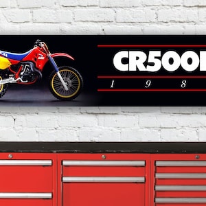 Br81b honda cr500 cr500r 1987 workshop banner sign