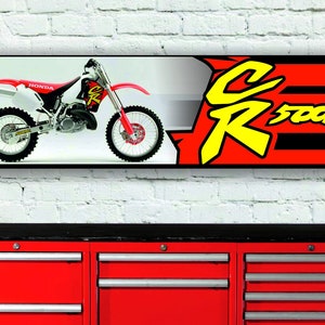 Br425b honda cr500 cr500r 1996 workshop banner sign