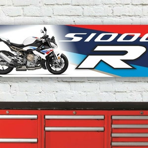 Br284b bmw s1000r 2021 m sport garage workshop banner sign