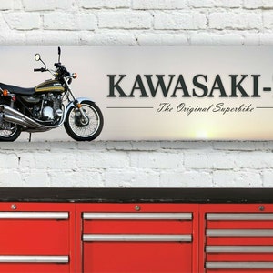 Br231b kawasaki z-1 z1 z900 garage atelier bannière signe