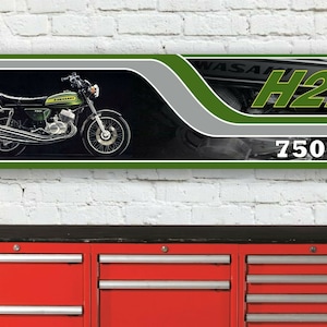 Br194b kawasaki 750 h2b 1974 workshop banner sign