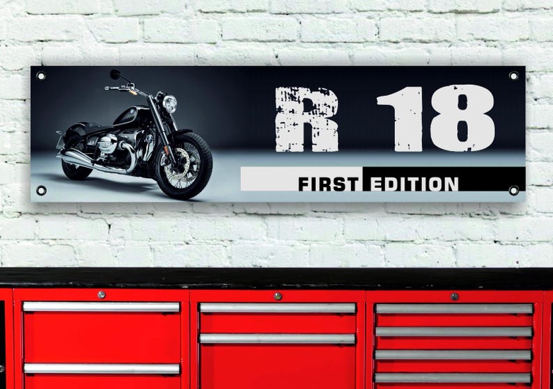 Br517b BMW R18 First Edition Inspired Garage Workshop Flexible Banner ...