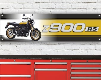 Br461b kawasaki z900rs se yellow ball 2022 inspired workshop banner sign
