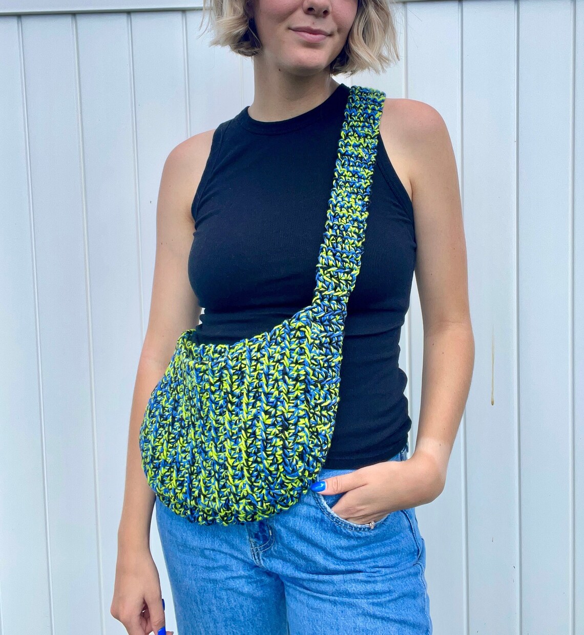 Crochet Pattern // Crochet Crescent Bag Etsy