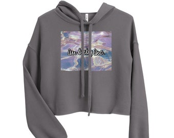 Iridescent Crop Hoodie