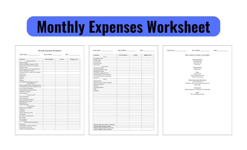 Monthly Expenses Tracker Worksheet - Il 794xN.5598157899 8hmu 