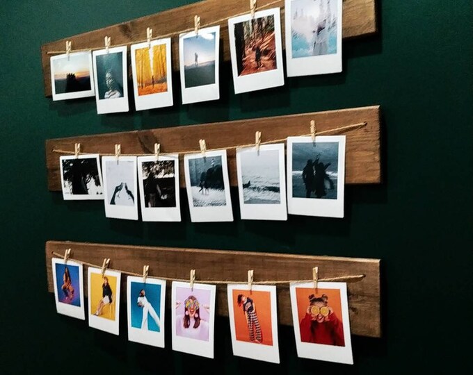 Wooden Photo Hanger, Wooden Photo Board, Wooden Board, Polaroid Photo