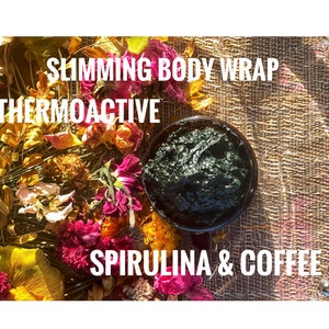 Spa Slimming Body Cream Wrap Mask  Thermoactive. Detox Anti-cellulite slimming Formula. Spirulina & Coffee. Ginger, Cinnamon, Turmeric oils