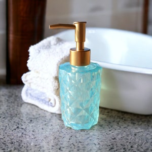 Hellblauer Luxus Seifenspender Epoxidharz Baddesign Beautysalon Küche Seifenspender